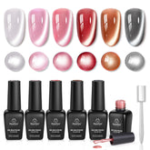 Beetles gel con efecto ojo de gato Porcelana Glow para acabado duradero