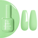 Beetles gel de uñas menta verde: botella de 15 ml para manicuras duraderas.
