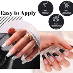Beetles esmalte gel negro con alto brillo y pigmentación.