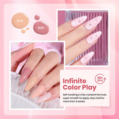 Beetles Esmalte Gel Nude: acabado brillante que destaca en fotos.