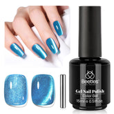 Beetles Esmalte Gel ojo de gato azul con imán para crear efecto llamativo