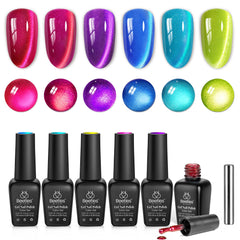 Beetles Esmalte Gel Prisma: efecto ojo de gato frente, brillo duradero.