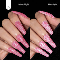 Beetles Esmalte Gel Rosa Curado con lámpara de curado UV para rápido secado