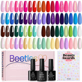 Beetles Gel Polish Set con 36 colores para uñas vibrantes y duraderas.