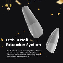 Beetles Etch-X pre-etchado, cubiertas completas para uñas artificiales duraderas