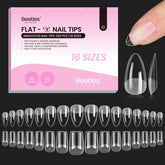 Beetles Flat-X: extensiones almendra-cuadrada para uñas planas con ajuste cómodo.