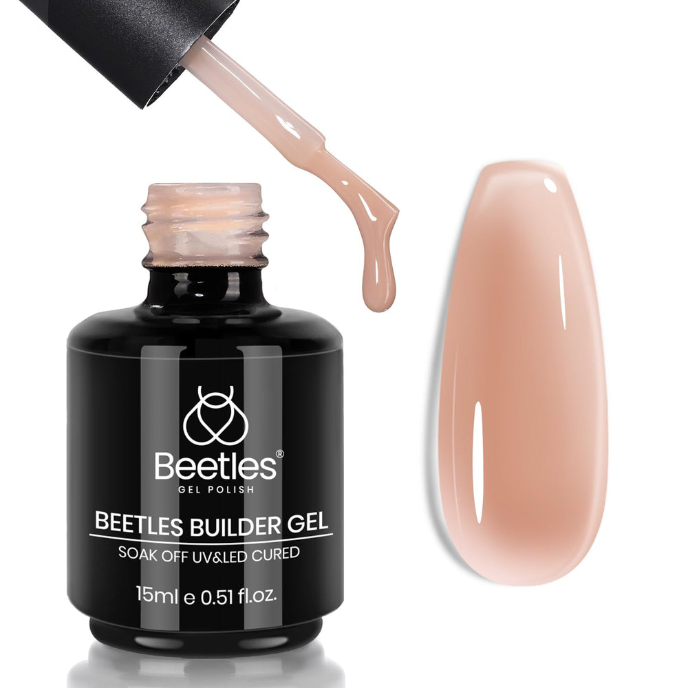 Beetles Gel de Construcción Caramel Nude en botella para uñas más fuertes