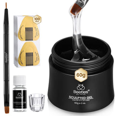 Gel Beetles Duro 8 en 1, 60 g, cristal para escultura de uñas