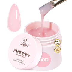 Gel Beetles duro sin HEMA para uñas, rosa mini 0,5 oz.
