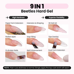Beetles Gel extensión de uñas con arco-C para una silueta estructurada y duradera.