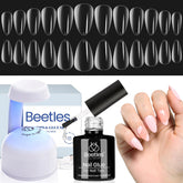 Beetles Gel Nail Kit: puntas almendra 500 unidades para extensión rápida.