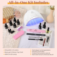 Paleta de colores jelly del Beetles Gel Polish Kit para uñas vibrantes.
