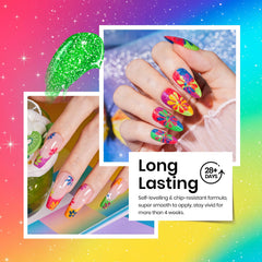 Beetles Neon Carnival púrpura brillante para fiesta de uñas duradera