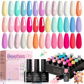 Beetles gel polish 20-color palette with vibrant shades for versatile manicures.