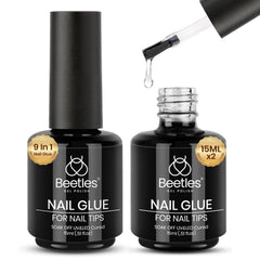 Beetles Gel Polish 9 en 1: pegamento para uñas falsas para fijación rápida y segura