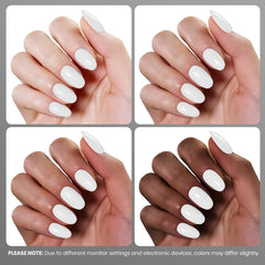 Brillo duradero de Beetles Gel Polish blanco tras el curado.