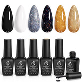 Beetles Gel Polish: conjunto de 6 colores para manicura glam en casa.