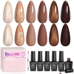 Beetles Gel Polish Brownie Bliss: caja del set, lista para regalo