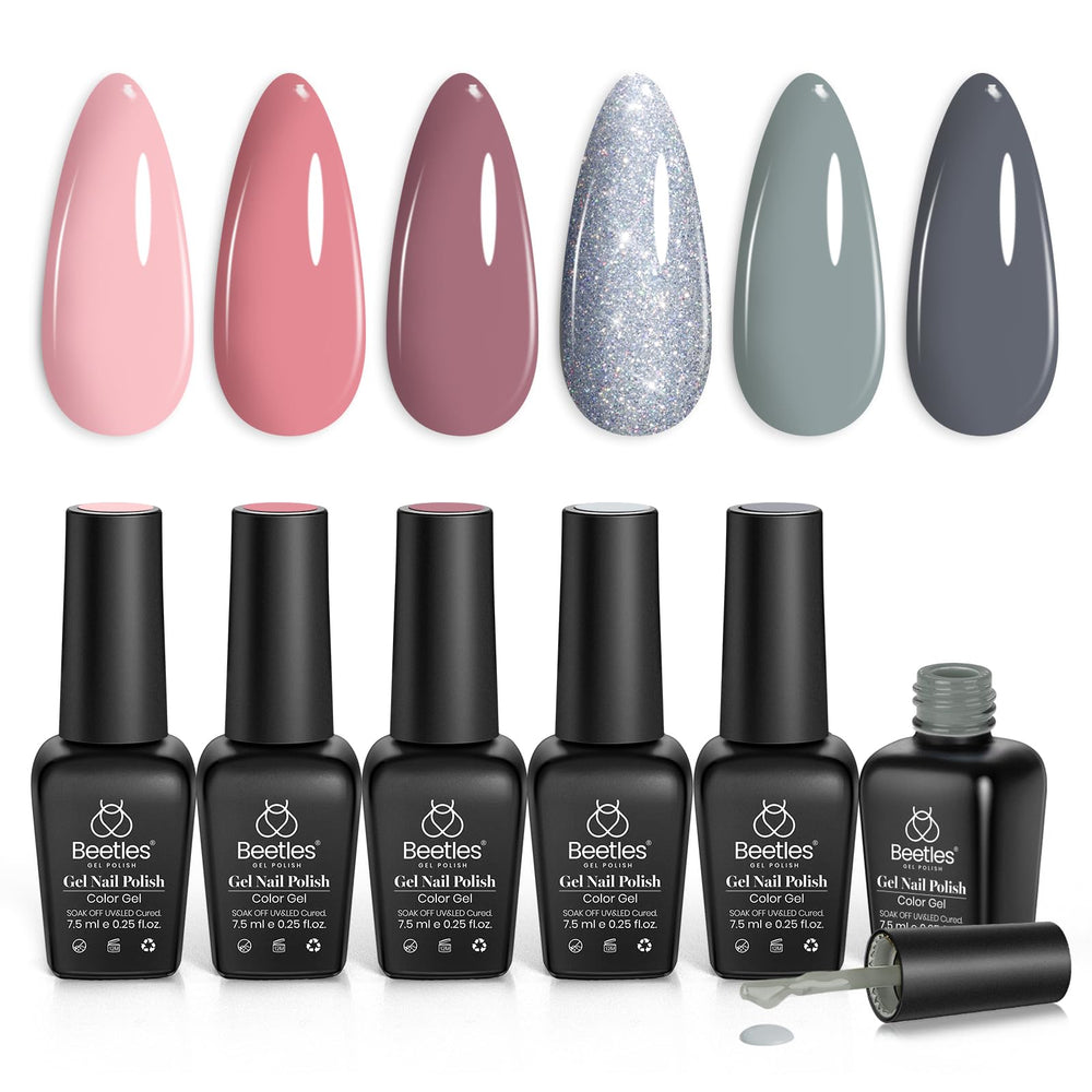 Beetles Gel Polish, tono rosado neutro, ideal para uñas elegantes en bodas