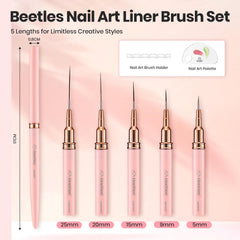 Beetles Gel Polish delineador 9mm para líneas finas