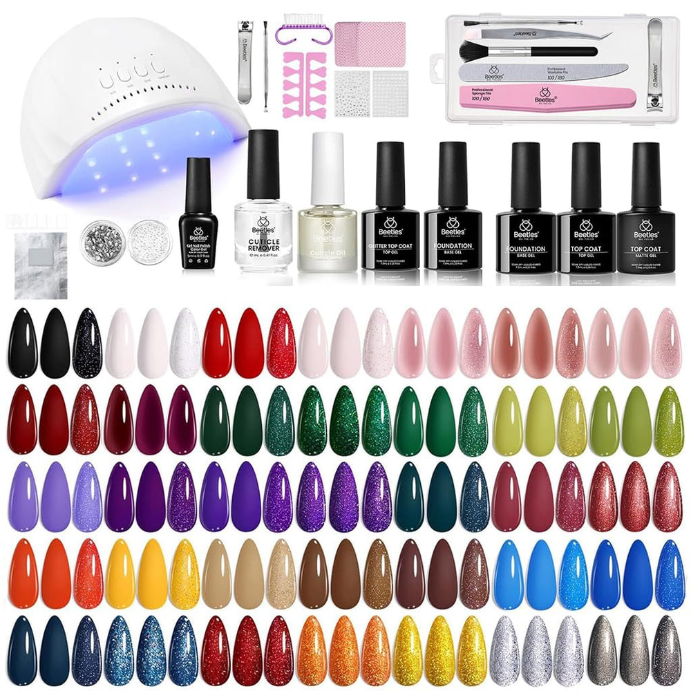 Emballage élégant du kit Beetles Gel Polish pour cadeau et pratique à offrir.