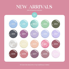 Beetles Gel Polish Healing Elixir — tableau nuancé pastel pour choisir facilement la couleur.