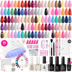 Beetles Gel Polish Kit con lámpara UV profesional para manicuras duraderas