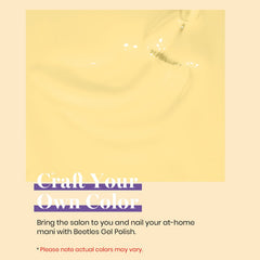 Beetles Gel Polish manos amarillo veraniego, look diario iluminado.