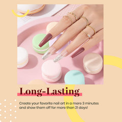 Beetles Esmalte Gel Mauve, muestra en uña para estilo chic y pulido