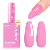 Beetles Gel Polish Rosa Claro en botella, tono suave para uñas naturales y brillantes.
