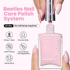 Beetles Gel Polish rosa pastel, acabado duradero y uso diario.