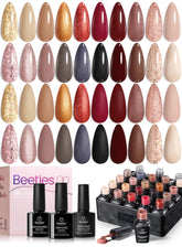 Beetles Gel Polish Set, paleta de 20 colores para looks diarios.