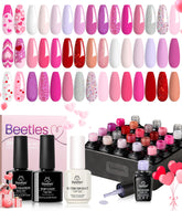 Beetles Gel Polish botellas rosa encendida para manicure vibrante y duradera