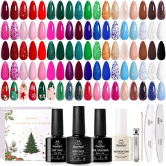 Beetles Gel Polish Spectrum rojo-verde-brillo, brillo duradero para uñas festivas.