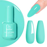 Beetles Gel Polish Verde Cascada para manicura duradera y elegante.