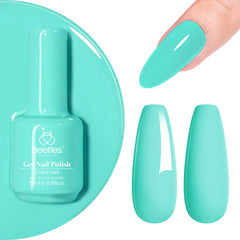Beetles Gel Polish Verde Cascada para manicura duradera y elegante.
