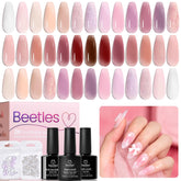Beetles gel para uñas, conjunto de 20 colores translúcidos para uso diario.
