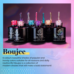 Beetles Glitter Gel Polish plateado con destellos para uñas duraderas