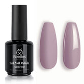Beetles Gris Morado Gel Polish botella, color intenso para uñas duraderas.