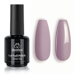 Beetles Gris Morado Gel Polish botella, color intenso para uñas duraderas.