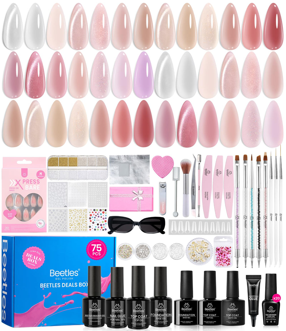 Beetles Jelly Gel Set, caja regalo Navidad, ideal para empezar uñas en casa.