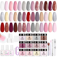 Beetles kit dip poudre 36 pièces: ensemble complet pour nail art