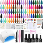 Beetles Gel Nail Kit con 32 colores para manicuras personalizadas y duraderas
