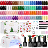 Beetles Gel Polish kit Navideño con 32 colores para looks duraderos.