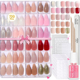 Beetles Kit Uñas Postizas Crema Llovizna, conjunto completo para manicure rápido.