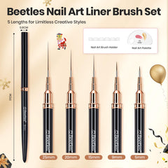 Beetles Liner Pinceles 9 mm para líneas largas y detalladas