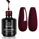 Beetles Merlot Wine gel-polish en botella, color intenso para uñas elegantes.