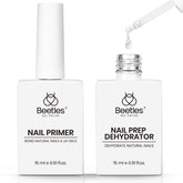 Beetles Nail Dehydrator y Primer, botellas de 15 ml listas para uso profesional.