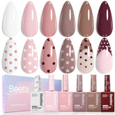 Beetles neutro gel uñas beige cremoso, tono suave para uso diario.