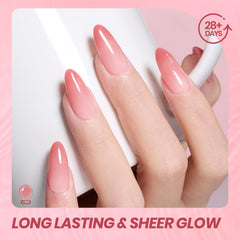 Beetles Nude Pink Gel: acabado brillo que complementa cualquier look.
